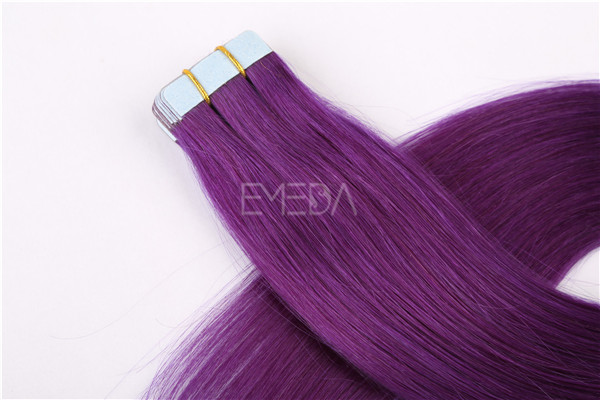 Violet human hair tape hair extension  ZJ0049